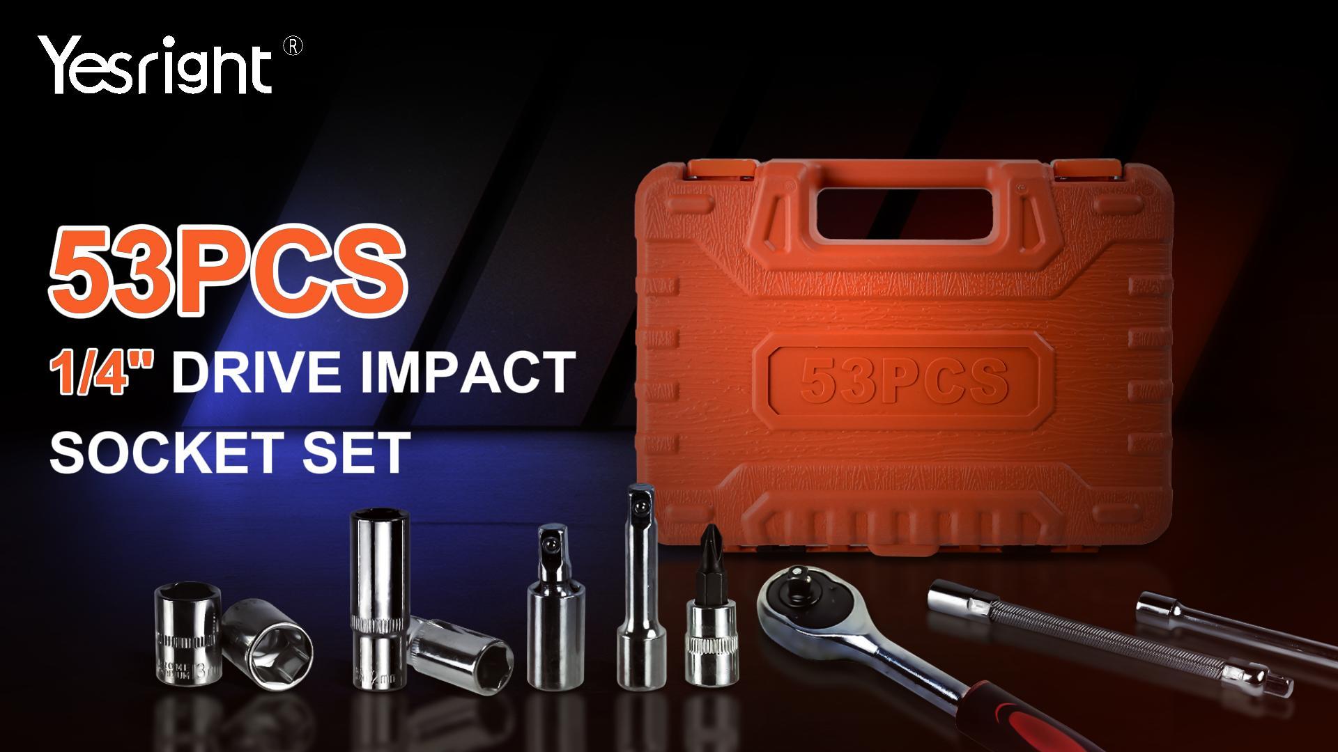 Amazon.com: YesRight 53 Pieces Socket Wrench Set Drive Socket Set
